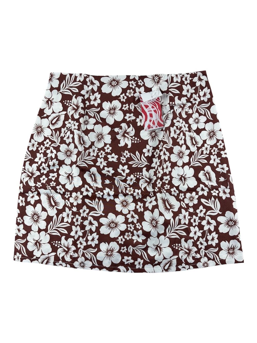 NWT ROMWE Floral Skirt Size M